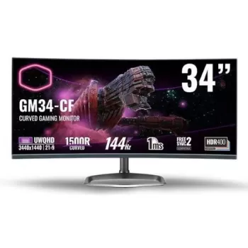 מסך גיימינג Cooler Master GM34-CW קעור 34" 144Hz UWQHD FreeSync צבע שחור מסך גיימינג Cooler Master GM34-CW קעור 34" 144Hz UWQHD FreeSync צבע שחור