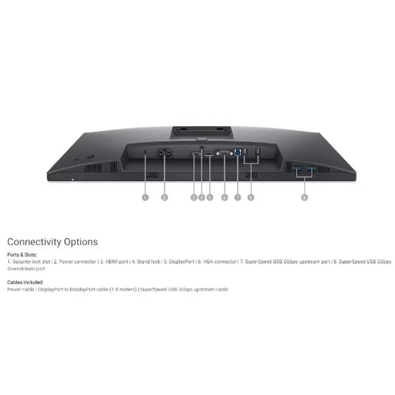 Монитор для ПК Dell P2422H 23.8" 60Hz FHD IPS Цвет:чёрный