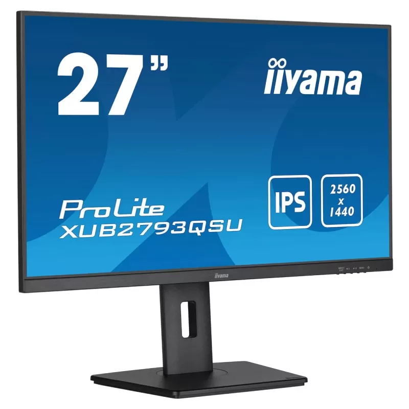מסך מחשב IIYAMA 27" ProLite IPS WQHD 100Hz 1ms XUB2793QSU-B7 UWQHD צבע שחור