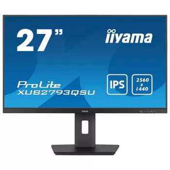 מסך מחשב IIYAMA 27" ProLite IPS WQHD 100Hz 1ms XUB2793QSU-B7 UWQHD צבע שחור