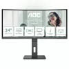 Computer Monitor AOC 34" QHD 100Hz 4ms USB-C DP65W VA Curved Monitor CU34P3CV