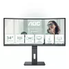 Computer Monitor AOC 34" QHD 100Hz 4ms USB-C DP65W VA Curved Monitor CU34P3CV