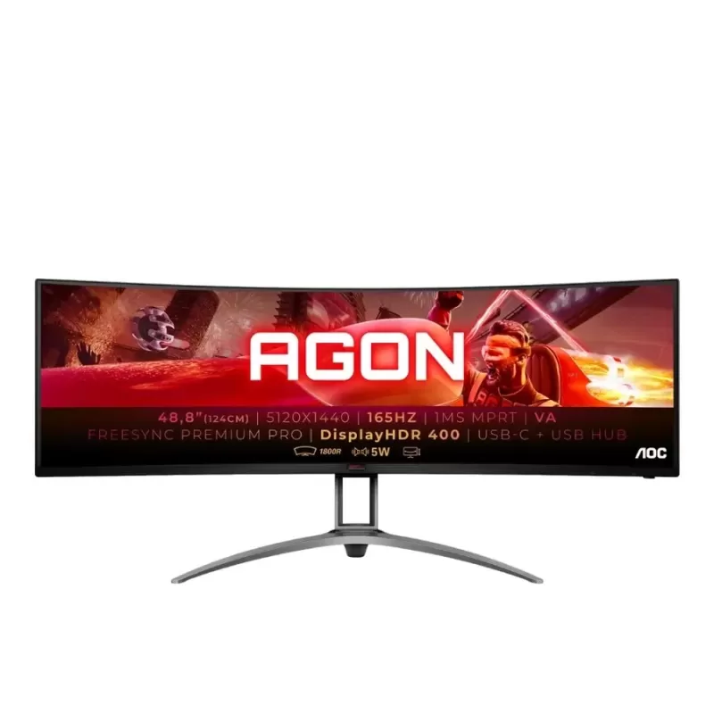 מסך מחשב קעור לגיימינג AOC AG493UCX2 49" Curved DQHD AG493UCX2 VA