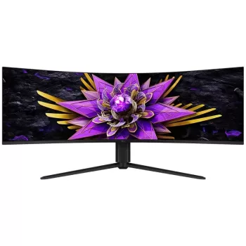 מסך מחשב גיימינג TCL 57R94 57" Dual UHD 120Hz QD-Mini LED Curved 57R94 VA צבע לבן
