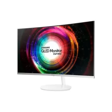 מסך מחשב Samsung C32H711QEM קעור 31.5" WQHD, 2K VA צבע לבן - יבואן רשמי