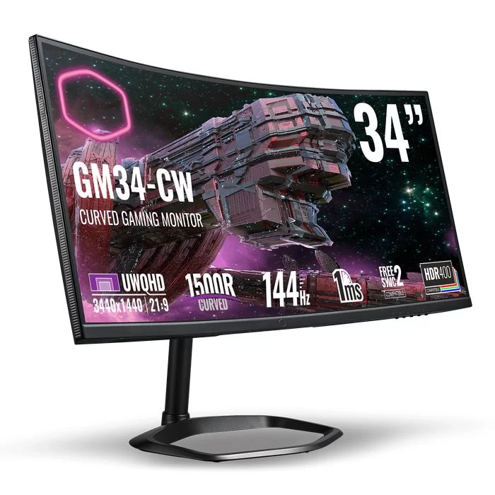 מסך גיימינג Cooler Master CMI-GM34-CW קעור 34" 144Hz UWQHD VA מסך גיימינג Cooler Master CMI-GM34-CW קעור 34" 144Hz UWQHD VA