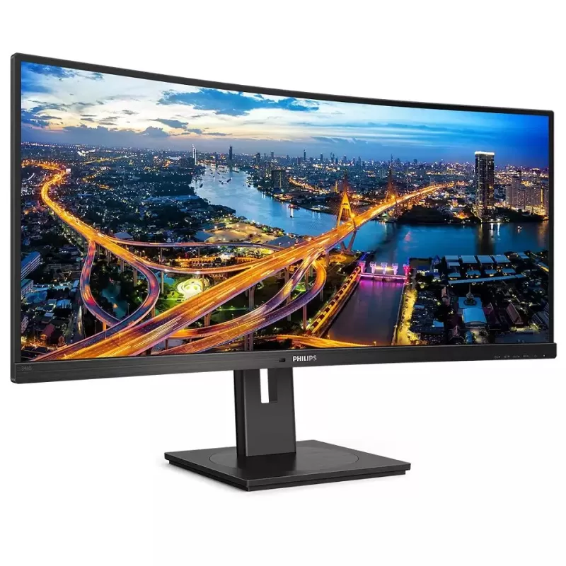 Сверхширокий ЖК-монитор с портом USB-C Philips 346B1C изогнутый 34" 100Hz UWQHD VA Цвет:чёрный - официальный импортер Сверхширокий ЖК-монитор с портом USB-C Philips 346B1C изогнутый 34" 100Hz UWQHD VA Цвет:чёрный - официальный импортер