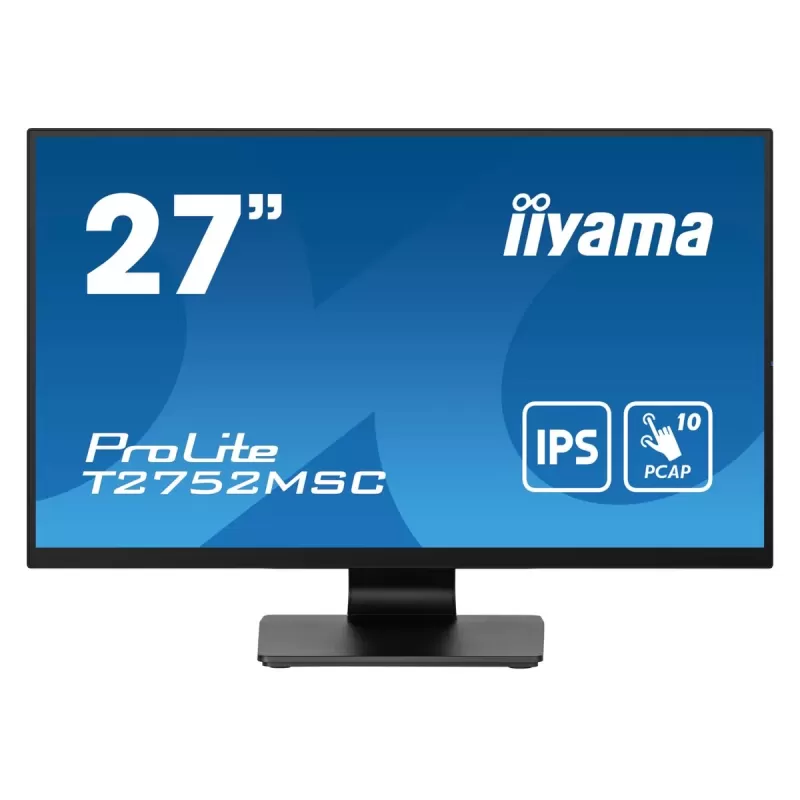 Computer Monitor IIYAMA ProLite T2752MSC-B1 T2752MSC-B1 27" 60Hz FHD IPS Color:black Computer Monitor IIYAMA ProLite T2752MSC-B1 T2752MSC-B1 27" 60Hz FHD IPS Color:black