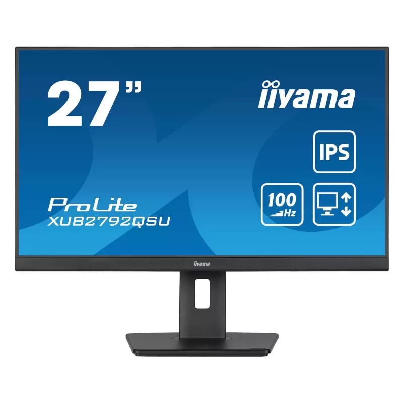מסך מחשב IIYAMA ProLite XUB2792QSU-B6 XUB2792QSU-B6 27" 100Hz 2.5K, QHD IPS צבע שחור