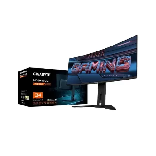 מסך מחשב Gigabyte MO34WQC 34" OLED WQHD 175Hz 0.03ms 1800R MO34WQC קעור UWQHD QD-OLED צבע שחור - יבואן רשמי