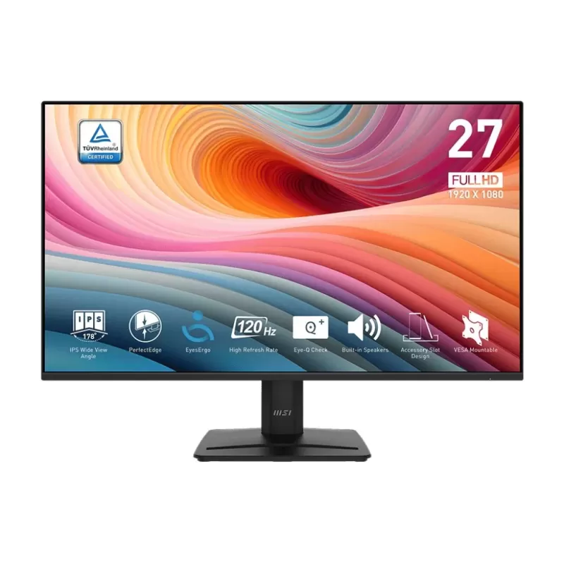 מסך מחשב עסקי MSI PRO MP275 E2 27" 120Hz FHD IPS צבע שחור