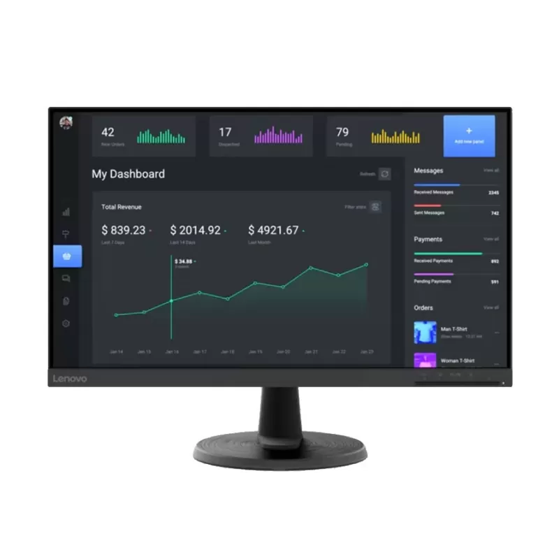 Computer Monitor Lenovo ThinkVision S24-4e 64B5KAT1IS 23.8" 100Hz FHD IPS Color:black