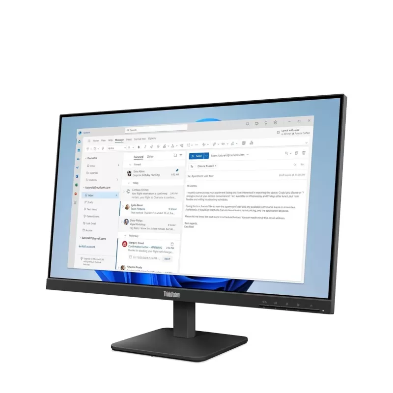 Computer Monitor Lenovo ThinkVision S24-4e 64B5KAT1IS 23.8" 100Hz FHD IPS Color:black