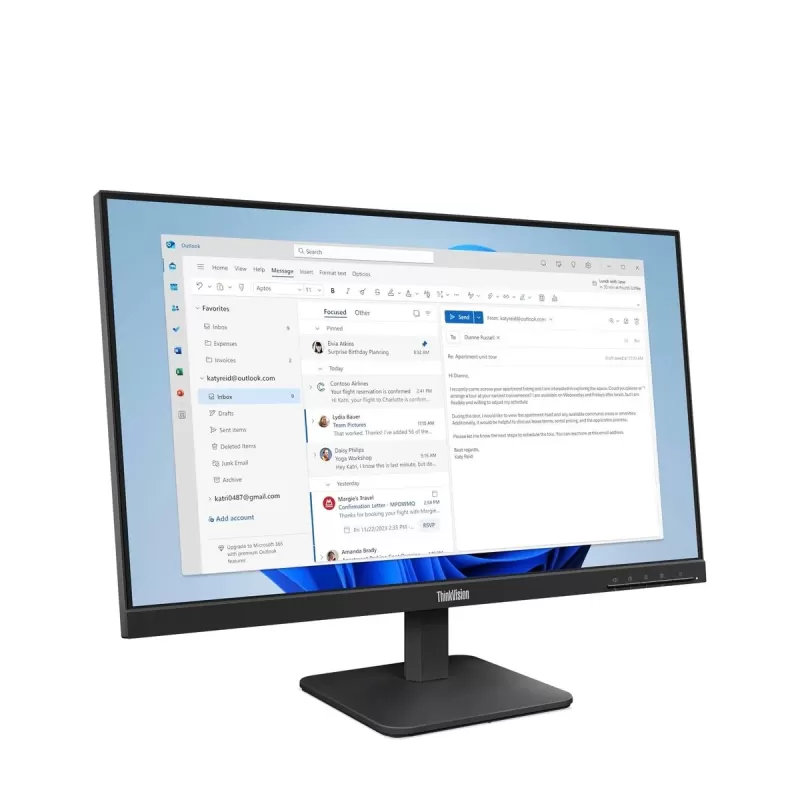Computer Monitor Lenovo ThinkVision S24-4e 64B5KAT1IS 23.8" 100Hz FHD IPS Color:black