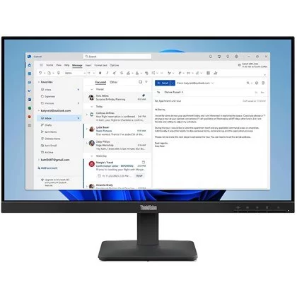 Computer Monitor Lenovo ThinkVision S24-4e 64B5KAT1IS 23.8" 100Hz FHD IPS Color:black
