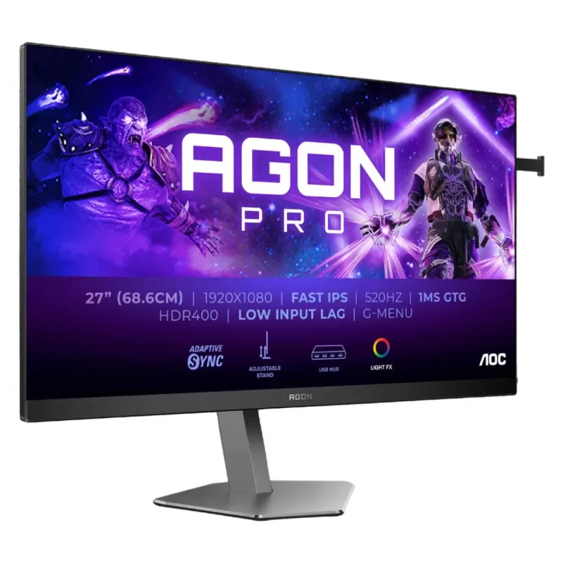 Gaming computer monitor AOC AGON Pro AG276FK 27" 520Hz FHD IPS Color:black - parallel importer Gaming computer monitor AOC AGON Pro AG276FK 27" 520Hz FHD IPS Color:black - parallel importer