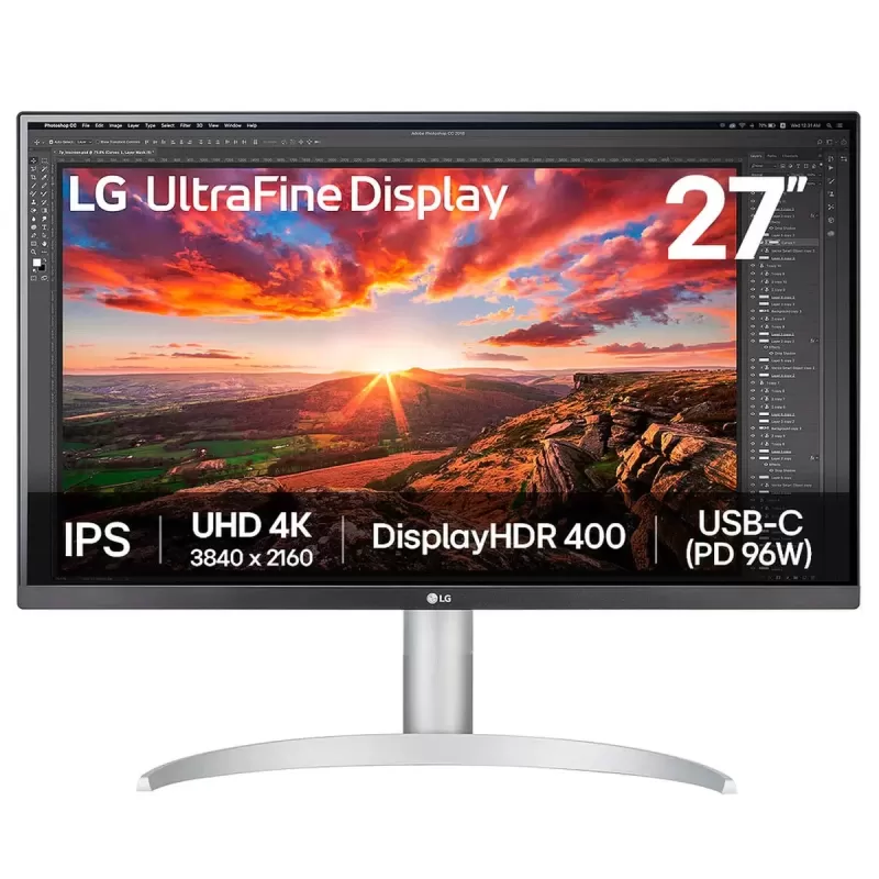 Computer Monitor LG UltraFine white 27UP850K-W 27" 60Hz 4K, UHD IPS - parallel importer