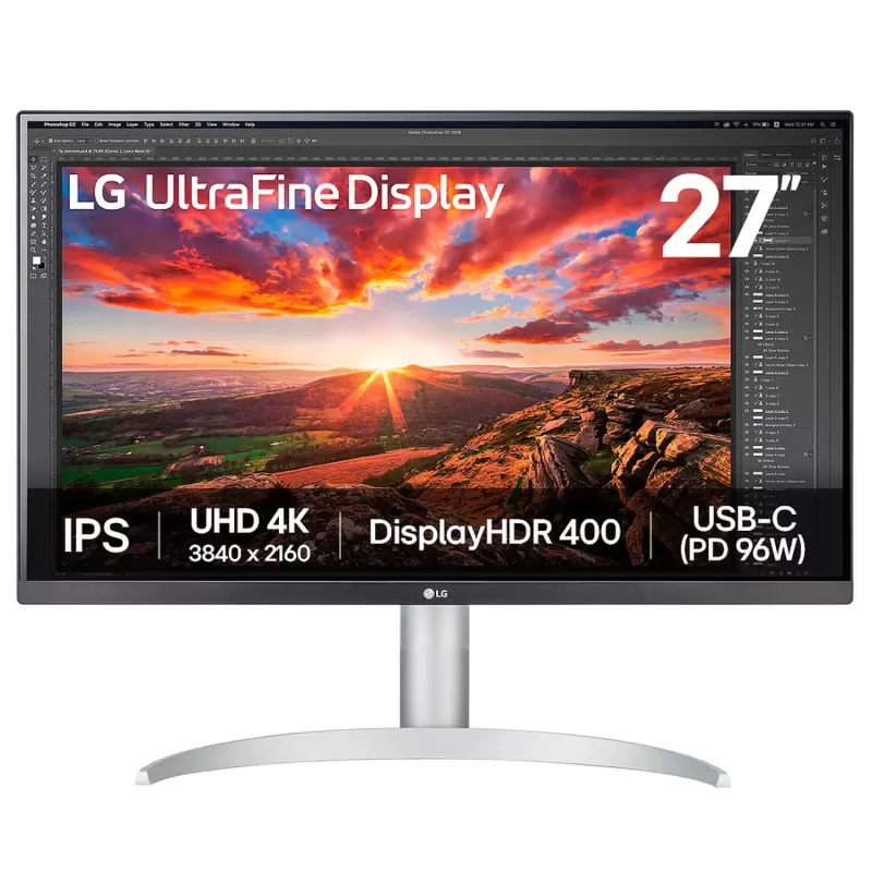 Computer Monitor LG UltraFine white 27UP850K-W 27" 60Hz 4K, UHD IPS - parallel importer
