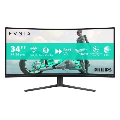 Computer Monitor Philips 34M2C3500L EVNIA 34" Curved Gaming 34M2C3500L/00 VA