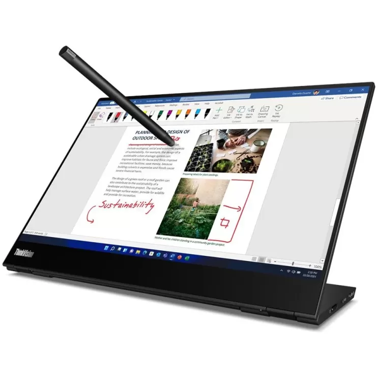 Monitor Lenovo ThinkVision M14t Gen 2 63FDUAT6WL 14" IPS Color:black Monitor Lenovo ThinkVision M14t Gen 2 63FDUAT6WL 14" IPS Color:black
