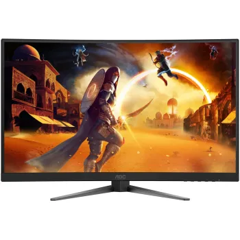 מסך גיימינג AOC C27G4Z2 27" Curved Full HD VA 260Hz C27G4Z2 FHD צבע שחור, אדום - יבואן מקביל