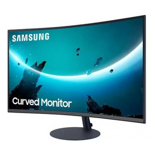 מסך מחשב Samsung C24T550FDM קעור 23.6" 75Hz FHD Free צבע אפור - יבואן רשמי
