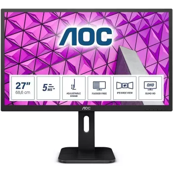 מסך מחשב AOC Q27P1 27" 60Hz 2K, QHD IPS - יבואן רשמי