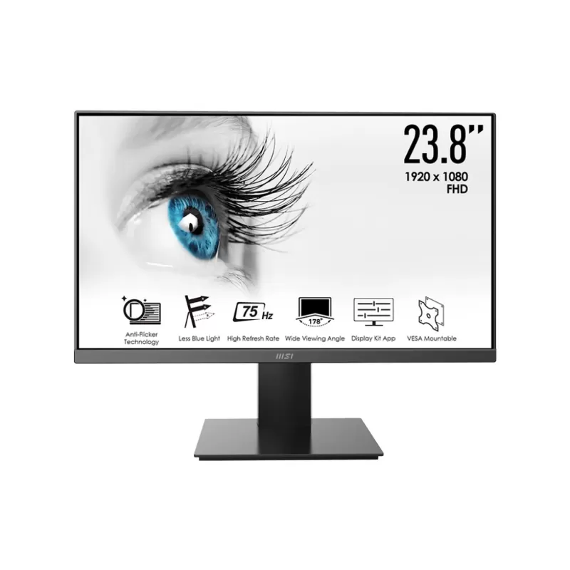 Computer Monitor MSI PRO MP241X 23.8" 75Hz FHD VA Color:black Computer Monitor MSI PRO MP241X 23.8" 75Hz FHD VA Color:black