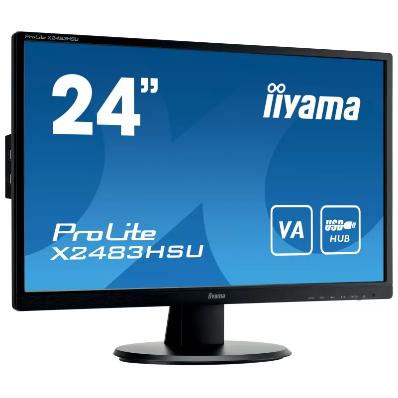 Монитор для ПК IIYAMA X2483HSU-B5 24" ProLite VA FHD 75Hz 4ms X2483HSU-B5 23.8" Цвет:чёрный