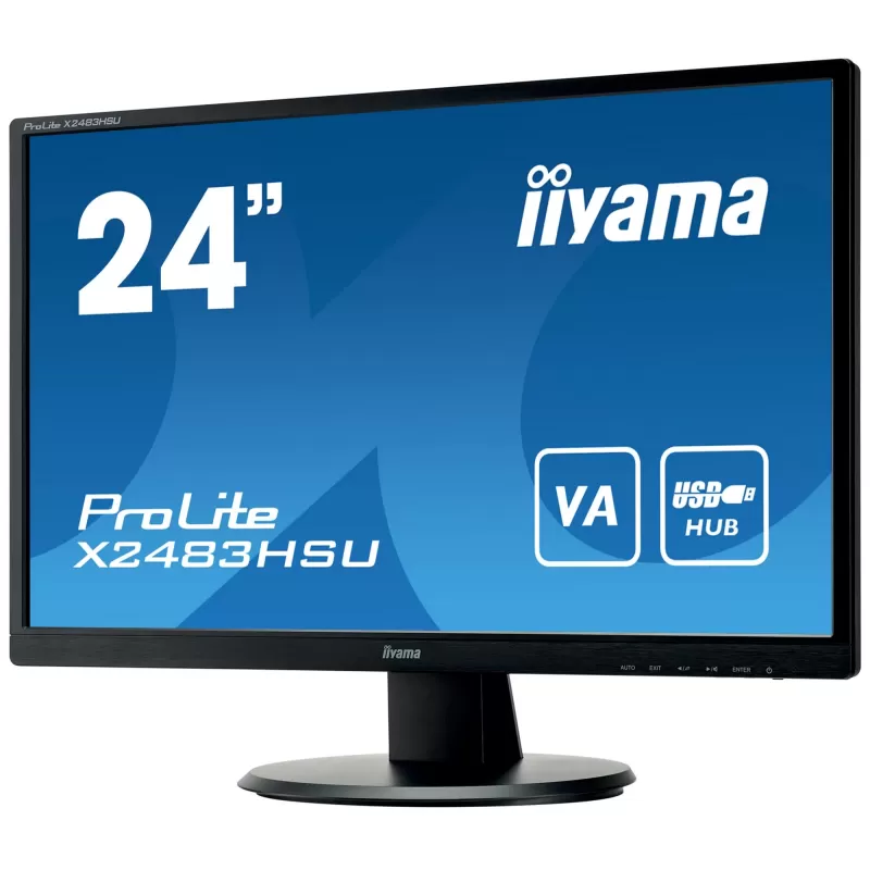 Монитор для ПК IIYAMA X2483HSU-B5 24" ProLite VA FHD 75Hz 4ms X2483HSU-B5 23.8" Цвет:чёрный