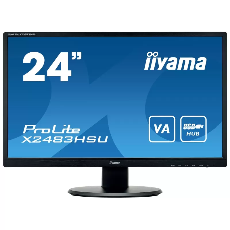 Монитор для ПК IIYAMA X2483HSU-B5 24" ProLite VA FHD 75Hz 4ms X2483HSU-B5 23.8" Цвет:чёрный