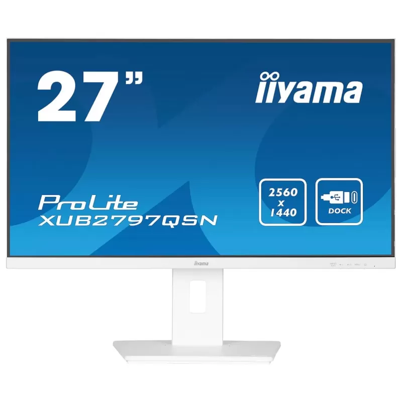 מסך מחשב IIYAMA XUB2797QSN-W2 27" ProLite IPS QHD 100Hz 1ms לבן XUB2797QSN-W2