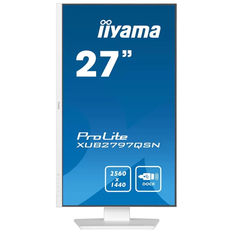 מסך מחשב IIYAMA XUB2797QSN-W2 27" ProLite IPS QHD 100Hz 1ms לבן XUB2797QSN-W2