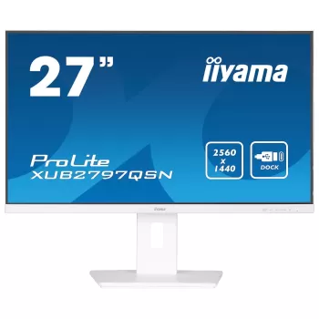 מסך מחשב IIYAMA XUB2797QSN-W2 27" ProLite IPS QHD 100Hz 1ms לבן XUB2797QSN-W2