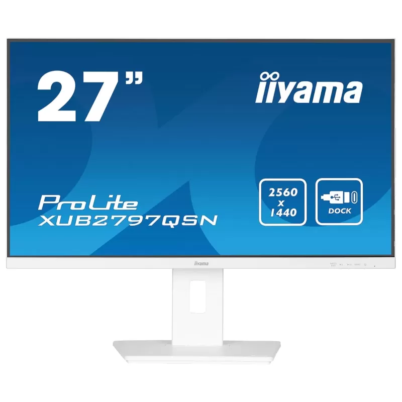 מסך מחשב IIYAMA XUB2797QSN-W2 27" ProLite IPS QHD 100Hz 1ms לבן XUB2797QSN-W2