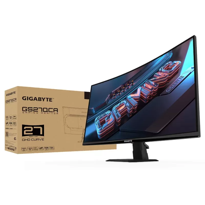 Изогнутый игровой монитор Gigabyte 27" GS27QCA VA QHD 180Hz 1ms 1500R GS27QCA