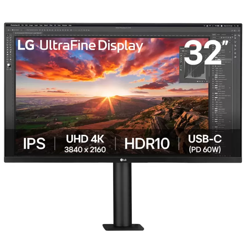 Монитор для ПК LG 31.5" UltraFine Ergo IPS 4K UHD 60Hz 5ms 32UN880K-B Цвет:чёрный - параллельный импортер