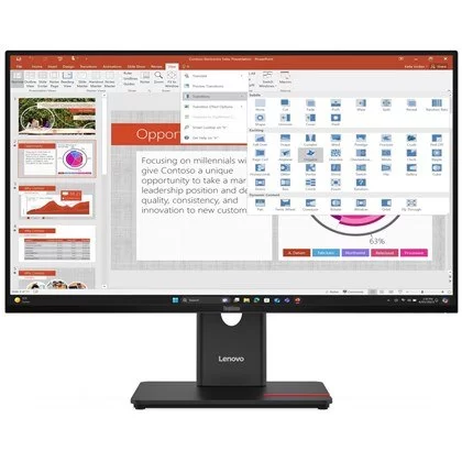 מסך מחשב Lenovo ThinkVision T27-40 64A5MAT6IS 27" FHD IPS צבע שחור