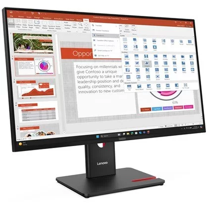 מסך מחשב Lenovo ThinkVision T27-40 64A5MAT6IS 27" FHD IPS צבע שחור