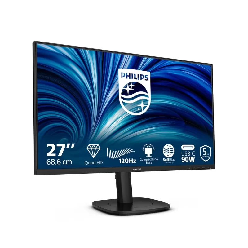 Computer Monitor Philips 27B2U3601 27" 2K IPS 120Hz USB-C Docking RJ45 27B2U3601/00