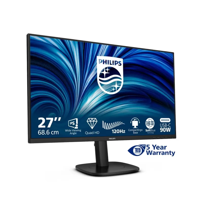 Computer Monitor Philips 27B2U3601 27" 2K IPS 120Hz USB-C Docking RJ45 27B2U3601/00
