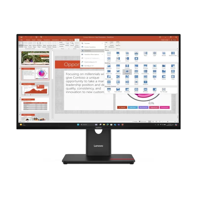מסך מחשב Lenovo ThinkVision T27-40 27 64A5MAR6IS 27" IPS