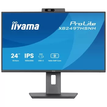 מסך מחשב IIYAMA 23.8" FHD 100Hz 1ms Webcam USB-C PD65W IPS Monitor XB2497HSNH-B1