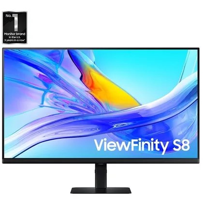 מסך מחשב Samsung SAMSUNG 32 ViewFinity S8 S32D800UBM 4K IPS TypeC90W & RJ45 Monitor 31.5 in S32D800UBM