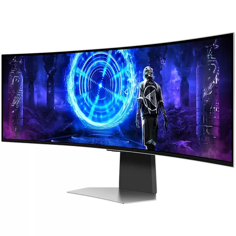 Монитор для ПК Samsung 49" Odyssey G9 OLED DQHD 240Hz 0.03ms 1800R S49DG954SU Цвет:серебряный - параллельный импортер