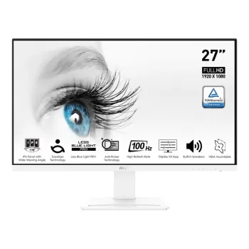 מסך מחשב MSI MP273AW 27" 100Hz FHD IPS צבע לבן