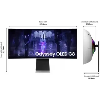 מסך גיימינג Samsung Odyssey OLED G8 S34BG850SM S34BG850SM קעור 34" 175Hz UWQHD - יבואן רשמי