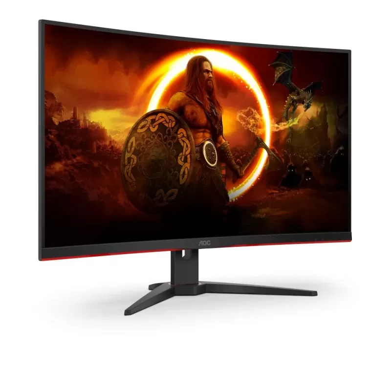 מסך גיימינג AOC CQ32G2SE-BK 31.5" QHD 165Hz 1ms VA CQ32G2SE-BK צבע שחור