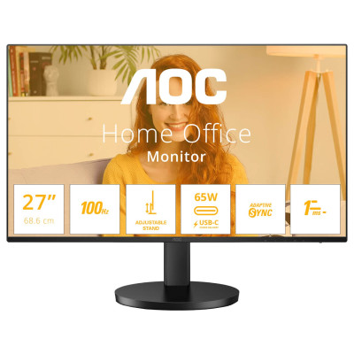 Computer Monitor AOC 27" IPS QHD 100Hz 1ms Color:black