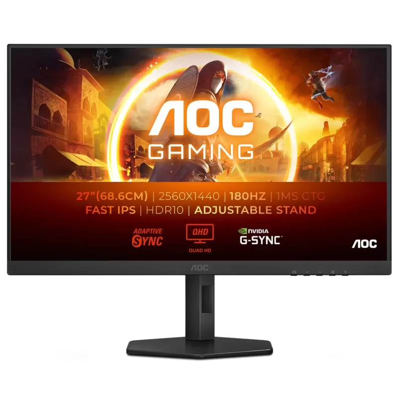 Монитор для ПК AOC Q27G4XF 27" 180Hz 2K, QHD IPS Цвет:чёрный - параллельный импортер